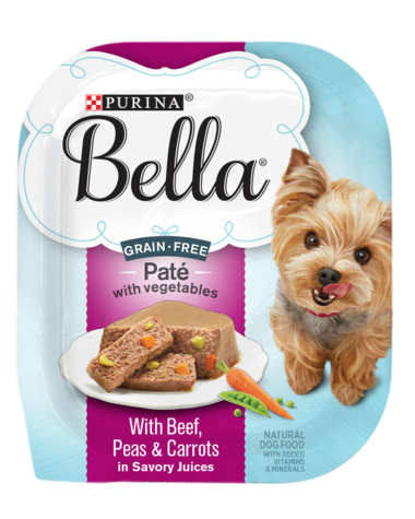 Purina Bella Grain-Free Pate with Beef, Peas &amp; Carrots in Savory Juices Case of 12 Wet Dog Food 100g