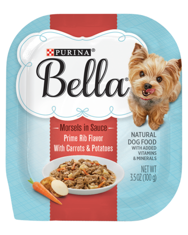 PURINA Bella Morsels in Sauce Prime Rib Flavor With Carrots &amp; Potatoes Wet Small Dog Food 100g