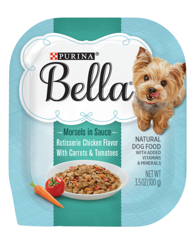 PURINA Bella Morsels in Sauce Rotisserie Chicken Flavor With Carrots &amp; Tomatoes Wet Small Dog Food 100g