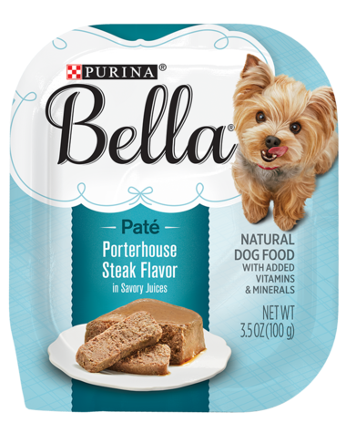 PURINA Bella Porterhouse Steak Flavor in Savory Juices Small Breed Wet Dog Food 100g