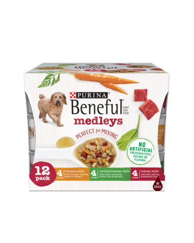 PURINA Beneful Medleys 12-Count Variety Pack Wet Dog Food 1.15kg