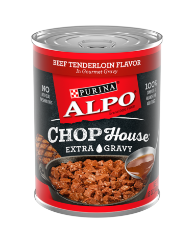 PURINA ALPO Chop House Beef Tenderloin Flavor in Gourmet Gravy Wet Dog Food 368g