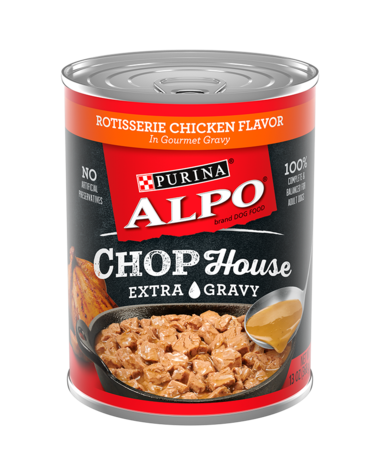 PURINA ALPO Chop House® Rotisserie Chicken Flavor in Gourmet Gravy Wet Dog Food 368g