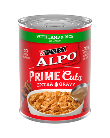 PURINA ALPO Prime Cuts With Lamb &amp; Rice in Gravy Wet Dog Food 368g