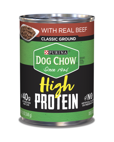 PURINA Dog Chow High Protein Real Beef in Savory Gravy Wet Canned Dog Food 368g