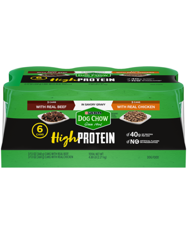 PURINA Dog Chow High Protein In Savory Gravy 6-Count Variety Pack Wet Dog Food 2.21kg