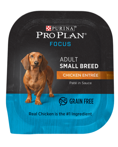 PURINA Pro Plan FOCUS Adult Small Breed Chicken Entrée Case of 12 Wet Dog Food 99g