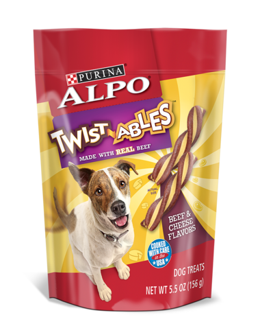 PURINA ALPO Twist-Ables Beef &amp; Cheese Dog Treats 156g