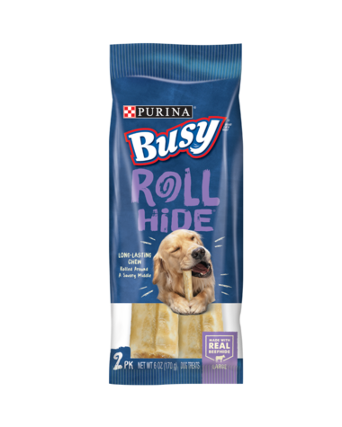 PURINA Busy Bone Rollhide 2PK Large Dog Treats 170g