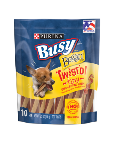 PURINA Busy Bone with Beggin' Twist'd! 10PK Tiny Dog Treats150g