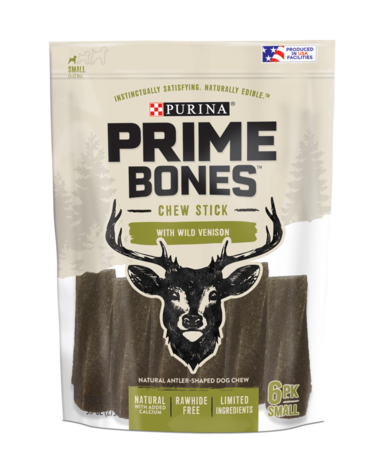 PURINA Prime Bones Rawhide-Free Small Dog Filled Chew With Wild Boar 14 Count Pouch Dog Treats 658g