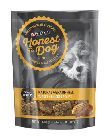 PURINA Honest To Dog Tasty Tenders Turkey &amp; Chicken Recipe Grain Free Dog Treats 454g