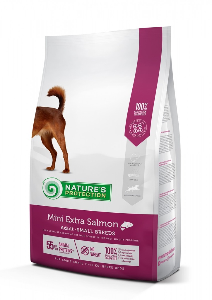 NATURES PROTECTION MINI EXTRA SALMON COMPLETE DRY DOG FOOD 7.5kg