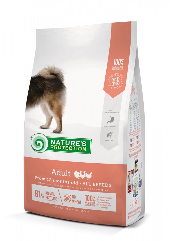 NATURES PROTECTION ALL BREED ADULT COMPLETE DRY DOG FOOD 12kg