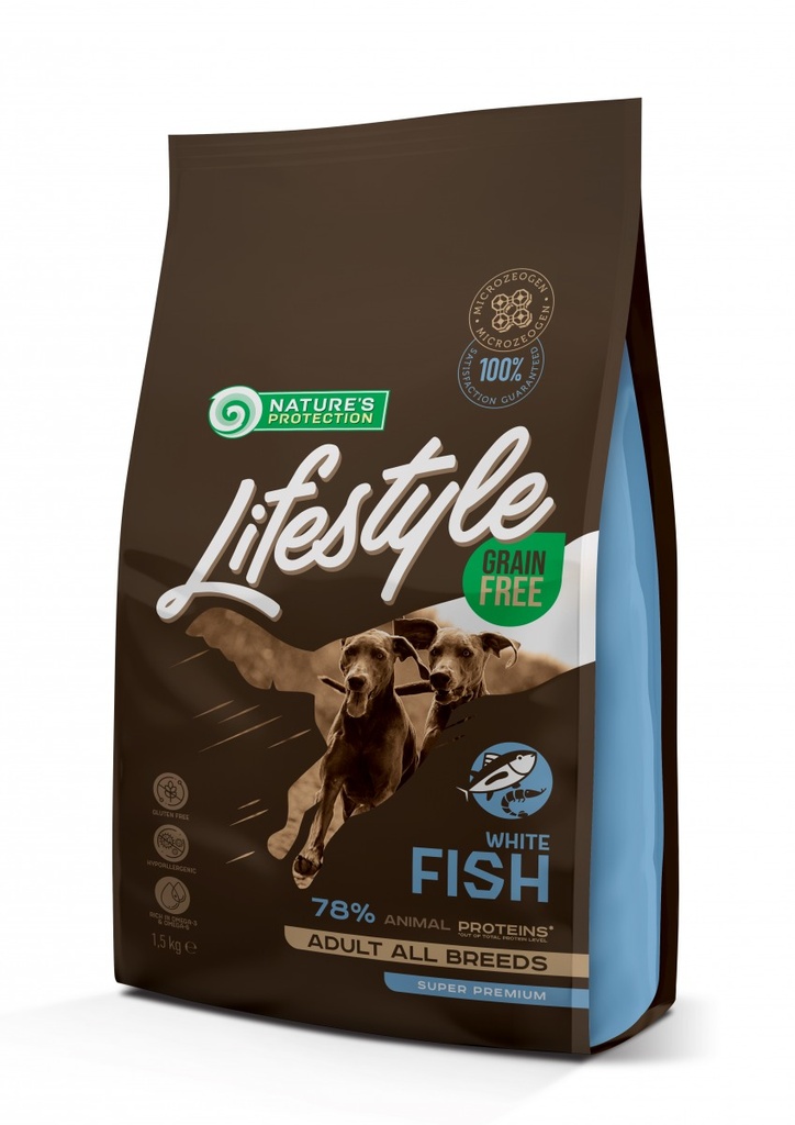 NATURES PROTECTION GRAIN FREE WHITE FISH COMPLETE GRAIN FREE DOG FOOD 10kg