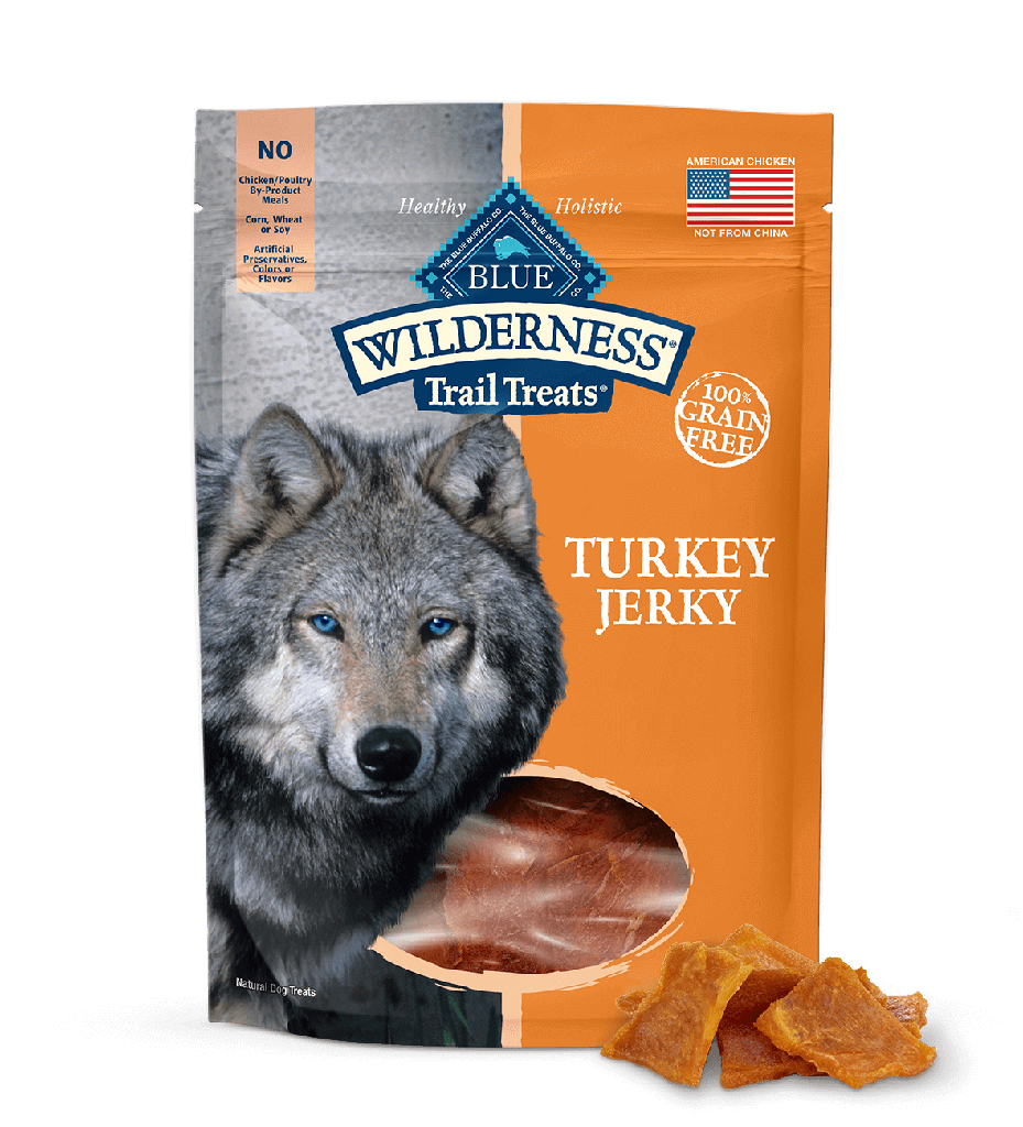 Blue Buffalo Wilderness Trail Treats Grain Free Turkey Jerky Dog Treats 92g