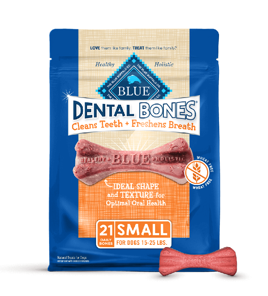 Blue Buffalo Dental Bones All Natural Rawhide-Free Small Dental Dog Treats 340g