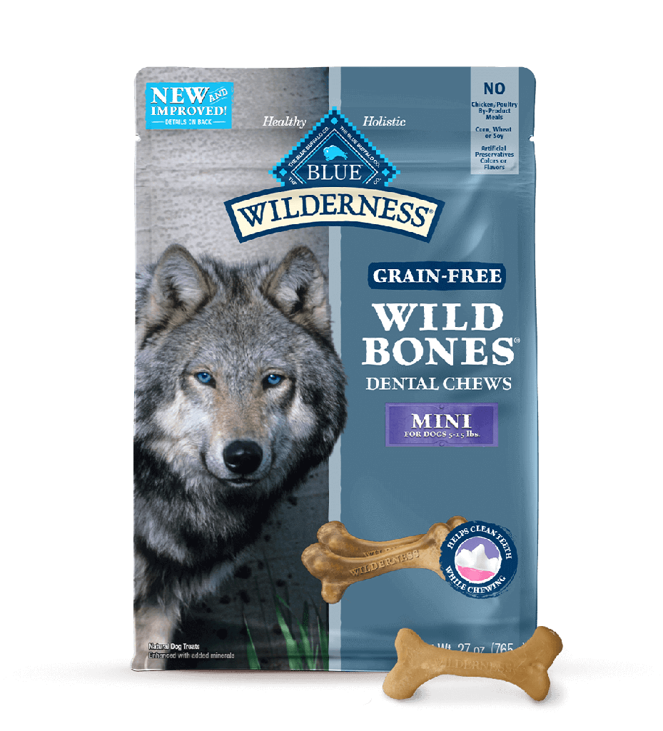 Blue Buffalo Wilderness Wild Bones Grain-Free Mini Dental Dog Treats 765g