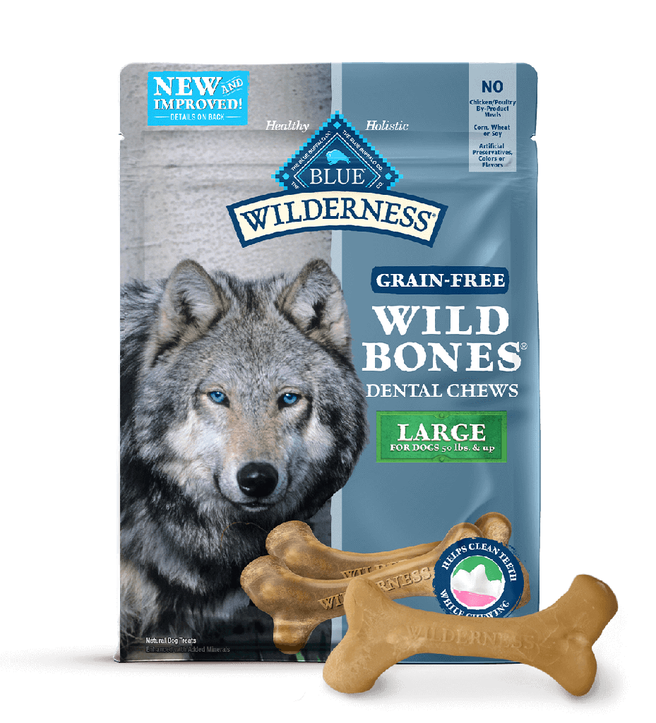 Blue Buffalo Wilderness Wild Bones Grain-Free Large Dental Dog Treats 765g