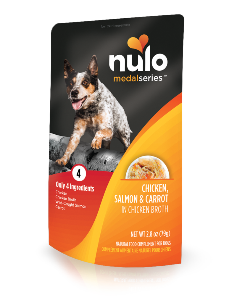 NULO medalseries chicken, salmon &amp; carrot in broth recipe Case of 24 Wet Dog Food 79g