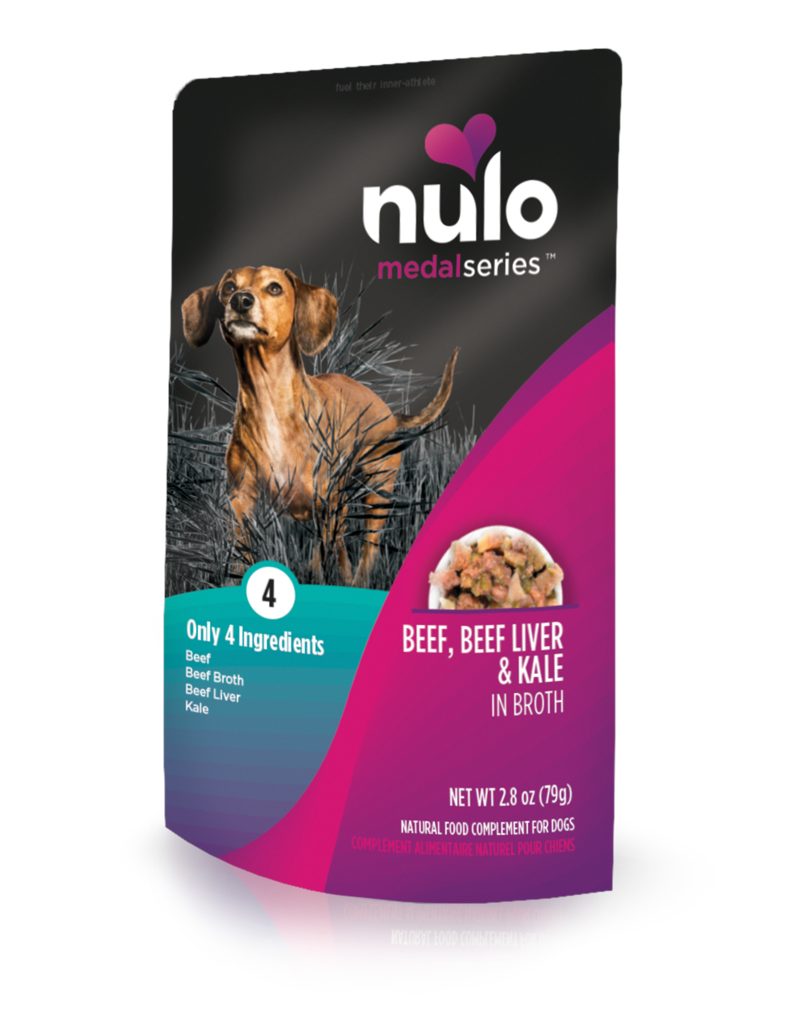 NULO medalseries beef, beef liver &amp; kale in broth recipe Case of 24 Wet Dog Food 79g