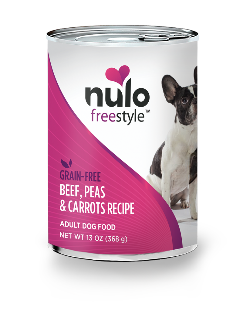 Nulo Freestyle Beef, Peas &amp; Carrot Recipe Grain-Free Case of 12 Canned Dog Food 368g