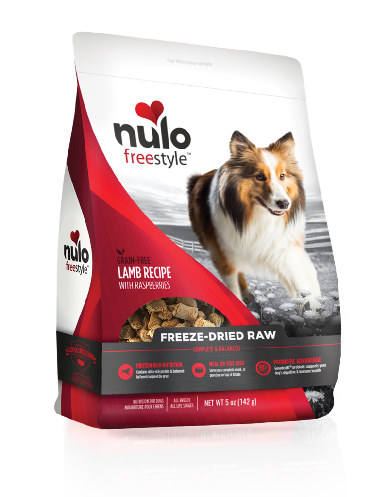 Nulo Freestyle Lamb Recipe With Raspberries Grain-Free Freeze-Dried Raw Dog Food 369g