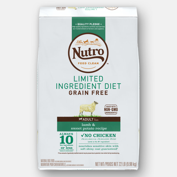 Nutro Limited Ingredient Diet Grain-Free Adult Lamb &amp; Sweet Potato Recipe Dry Dog Food 9.98kg