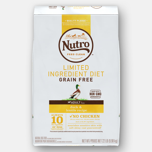 Nutro Limited Ingredient Diet Grain-Free Adult Duck &amp; Lentils Recipe Dry Dog Food 9.98kg