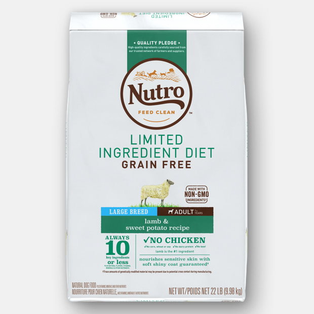 Nutro Limited Ingredient Diet Grain-Free Adult Large Breed Lamb &amp; Sweet Potato Recipe Dry Dog Food 9.98kg