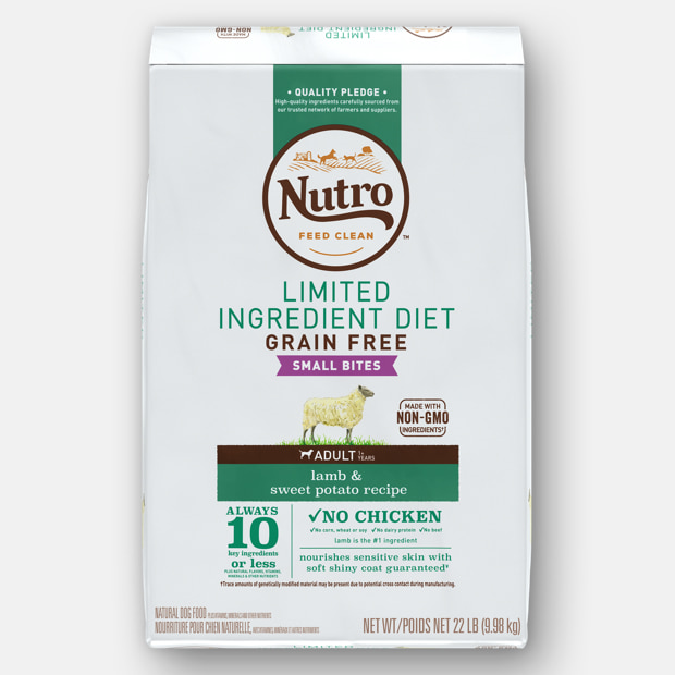 Nutro Limited Ingredient Diet Grain-Free Small Bites Adult Lamb &amp; Sweet Potato Recipe Dry Dog Food 9.98kg