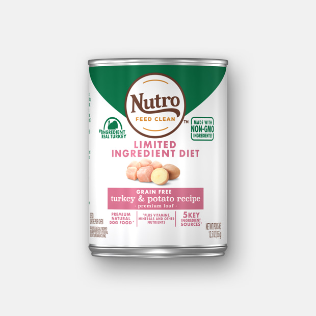 Nutro Limited Ingredient Diet Premium Loaf Turkey &amp; Potato Grain-Free Case of 12 Canned Dog Food 355g