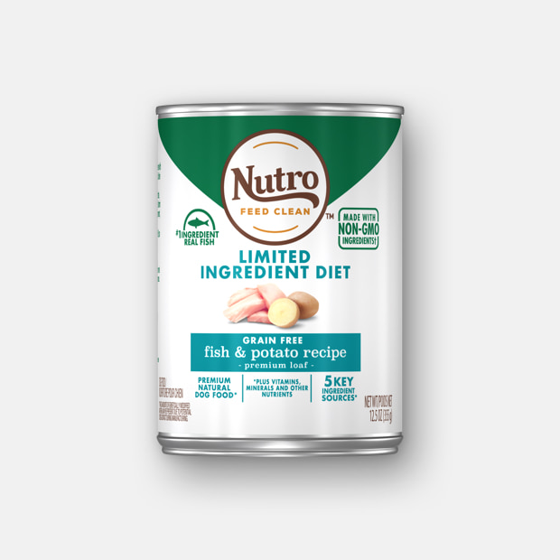 Nutro Limited Ingredient Diet Premium Loaf Fish &amp; Potato Grain-Free Case of 12 Canned Dog Food 355g