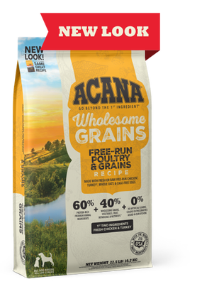 ACANA Free-Run Poultry Recipe + Wholesome Grains Dry Dog Food 11.3kg