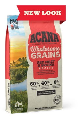 ACANA Wholesome Grains Red Meat Recipe Dry Dog Food 11.3kg