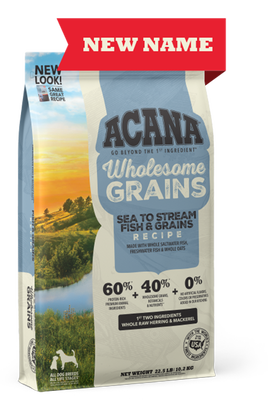 ACANA Sea to Stream Fish &amp; Grains Recipes + Wholesome Grains Dry Dog Food 10.2kg