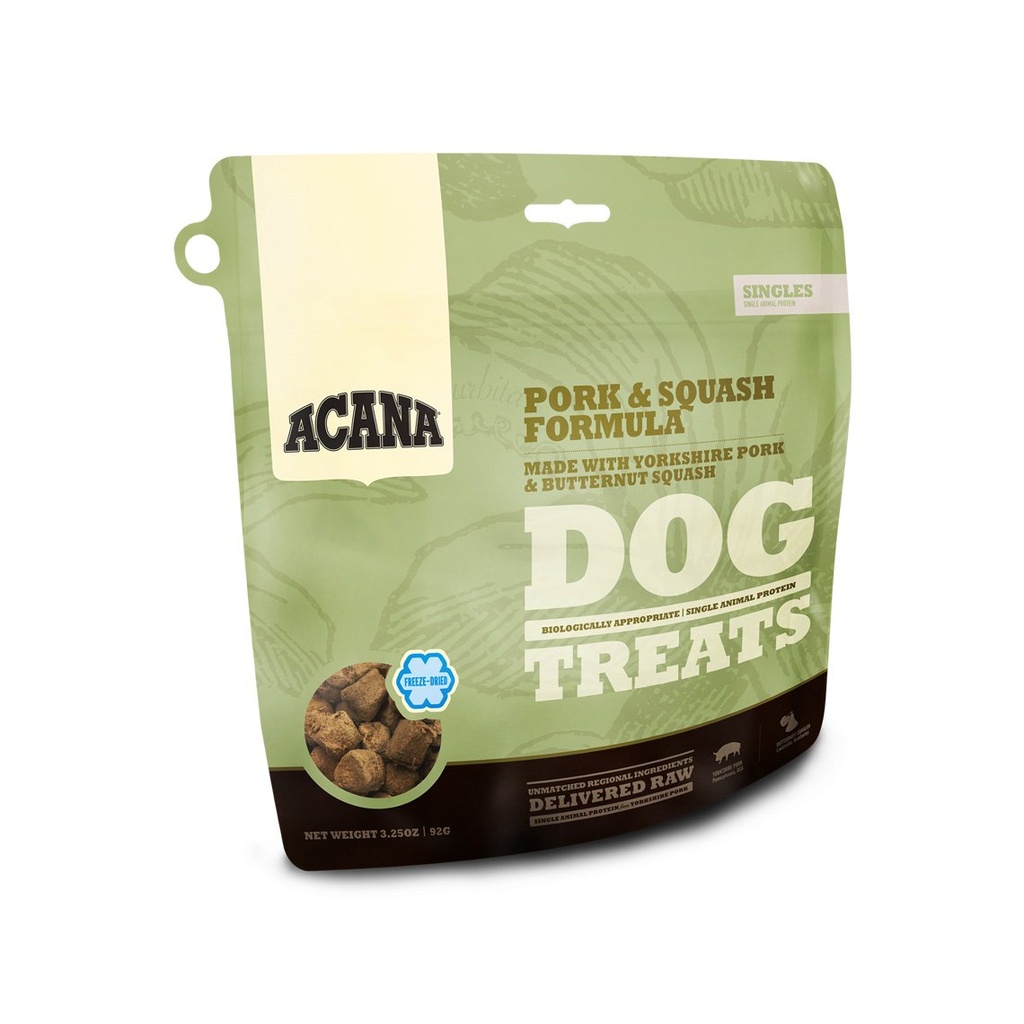 ACANA SINGLES GRAIN-FREE LIMITED INGREDIENT PORK &amp; SQUASH DOG TREATS 90g