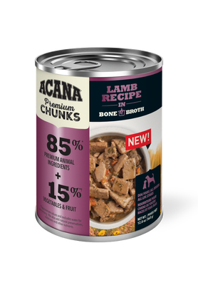 ACANA Premium Chunks, Lamb Recipe in Bone Broth Wet Dog Food 363g