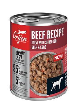 ORIJEN BEEF RECIPE STEW WITH SHREDDED BEEF &amp; EGGS WET DOG FOOD 363g