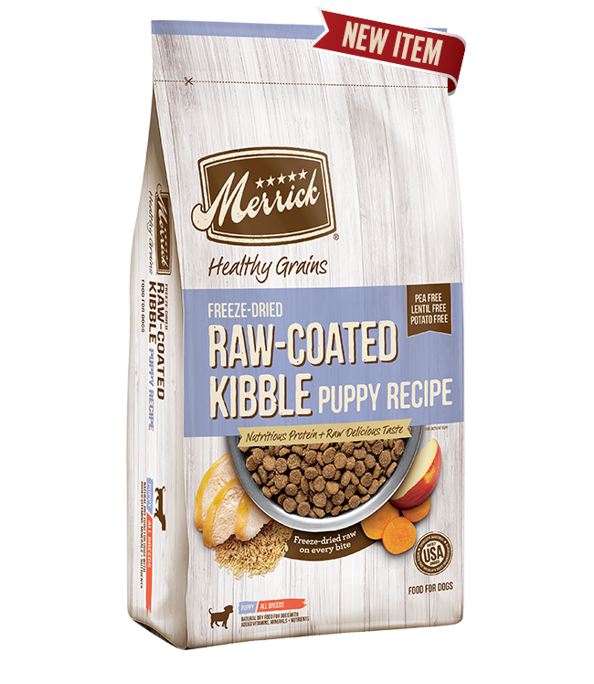 Merrick Healthy Grains Raw-Coated Kibble Puppy Recipe Freeze-Dried Dry Dog Food 10kg