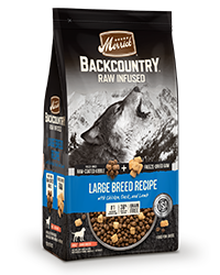 Merrick Backcountry Freeze-Dried Raw Chicken, Duck and Lamb Large Breed Dog Food 9kg