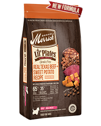Merrick Lil' Plates Grain Free Real Texas Beef + Sweet Potato Recipe Small Breed Dry Dog Food 9kg