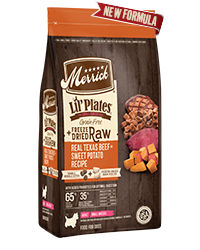 Merrick Lil' Plates Grain Free Real Texas Beef, Sweet Potatoes + Peas Recipe with Raw Bites Dry Dog Food 4.5kg