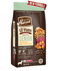 Merrick Lil' Plates Grain Free Real Chicken + Sweet Potato Recipe Small Breed Senior Dry Dog Food 5.4kg