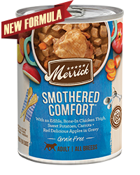 Merrick Grain Free Smothered Comfort Case of 12 Wet Dog Food 360g