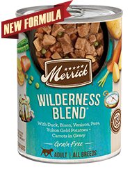 Merrick Grain Free Wilderness Blend Case of 12 Wet Dog Food 360g