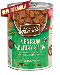 Merrick Grain Free Venison Holiday Stew Case of 12 Wet Dog Food 360g
