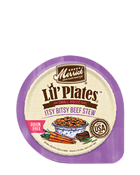 Merrick Lil' Plates Grain Free Itsy Bitsy Beef Stew Small Breed Case of 12 Wet Dog Food 100g