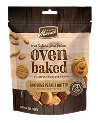 Merrick Oven Baked Paw'some Peanut Butter with Real Peanut Butter Treats for Dogs 312g