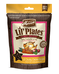 Merrick Lil' Plates Grain Free Lil' Chunky Chicken Small Breed Dry Dog Treats 142g
